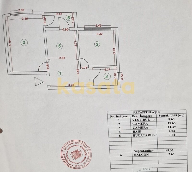 Aviatiei, apartament 2 camere de vanzare, etaj 1.